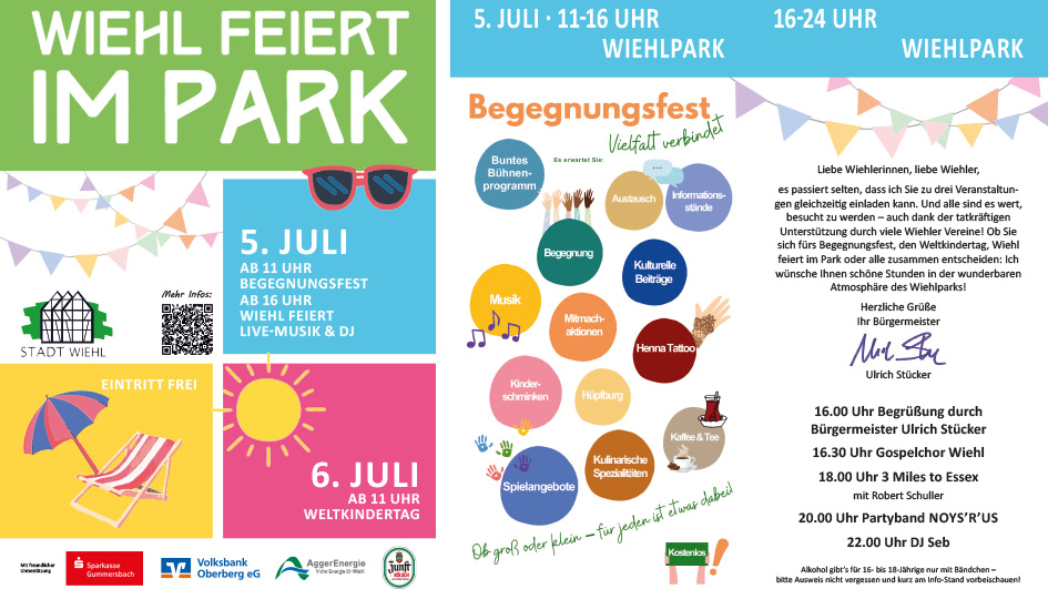 Das Plakat zur Veranstaltung "Wiehl feiert"