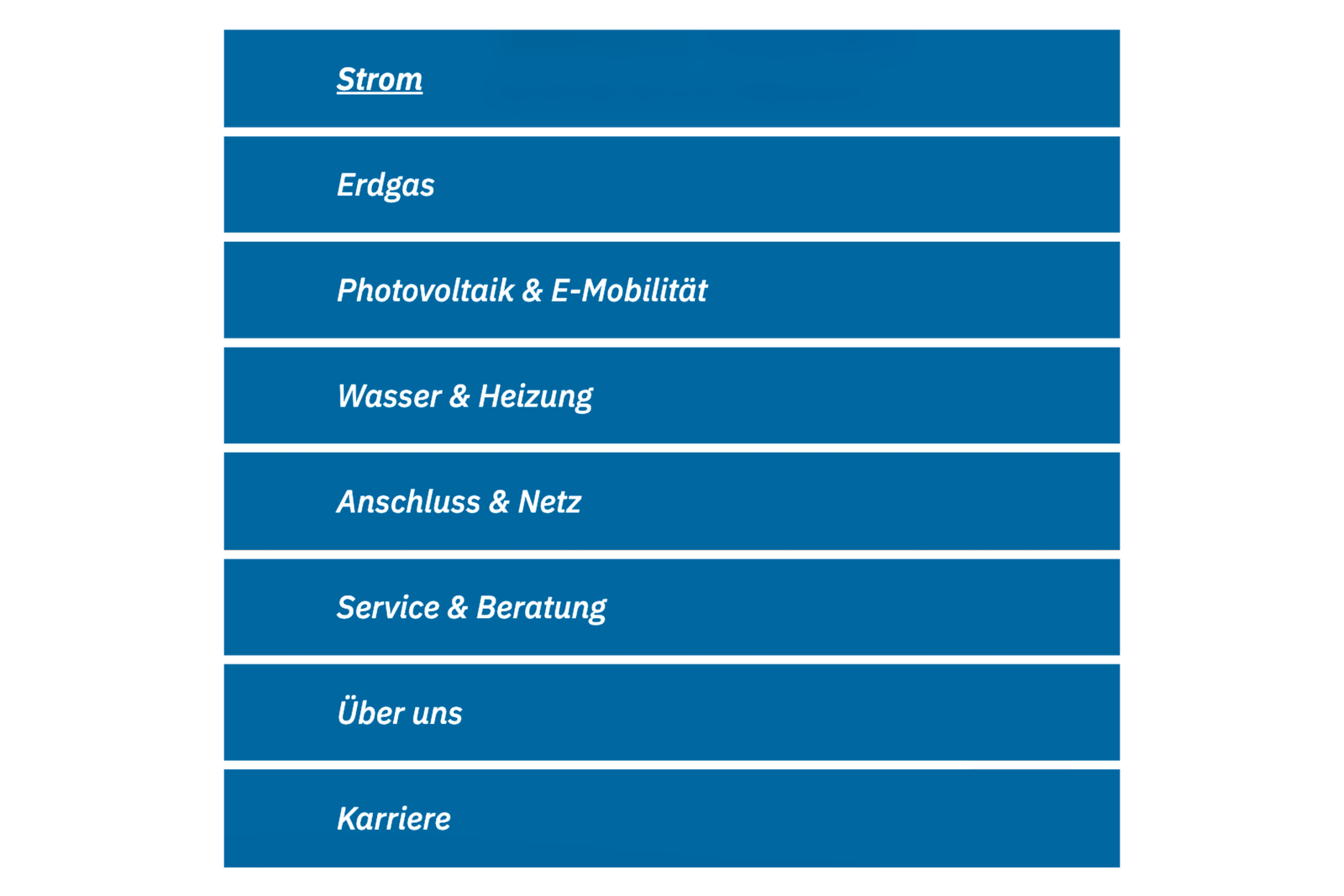 Hauptthemen der AggerEnergie im Navigationsmenü.