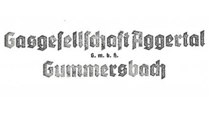 alter Schriftzug der "Gasgesellschaft Aggertal"